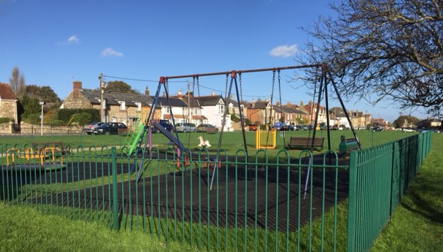 children's play area on the Green